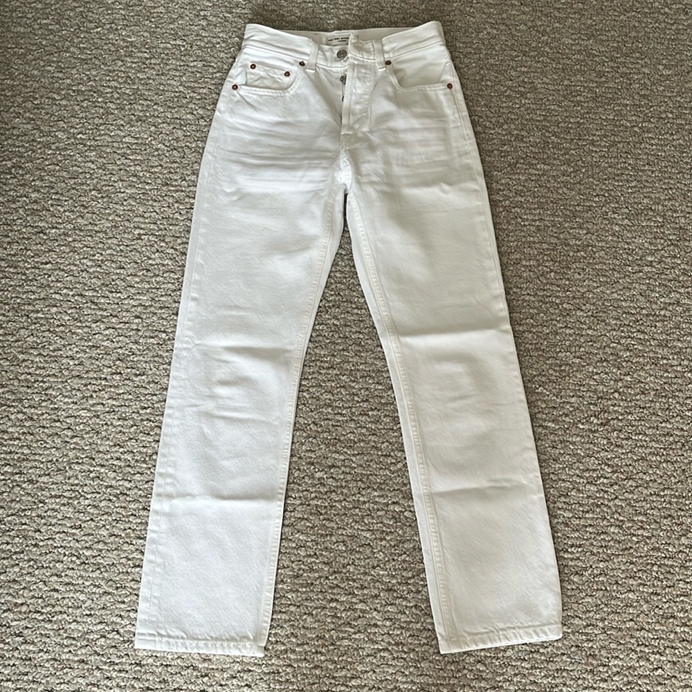 FEEL White Straight Leg Jeans